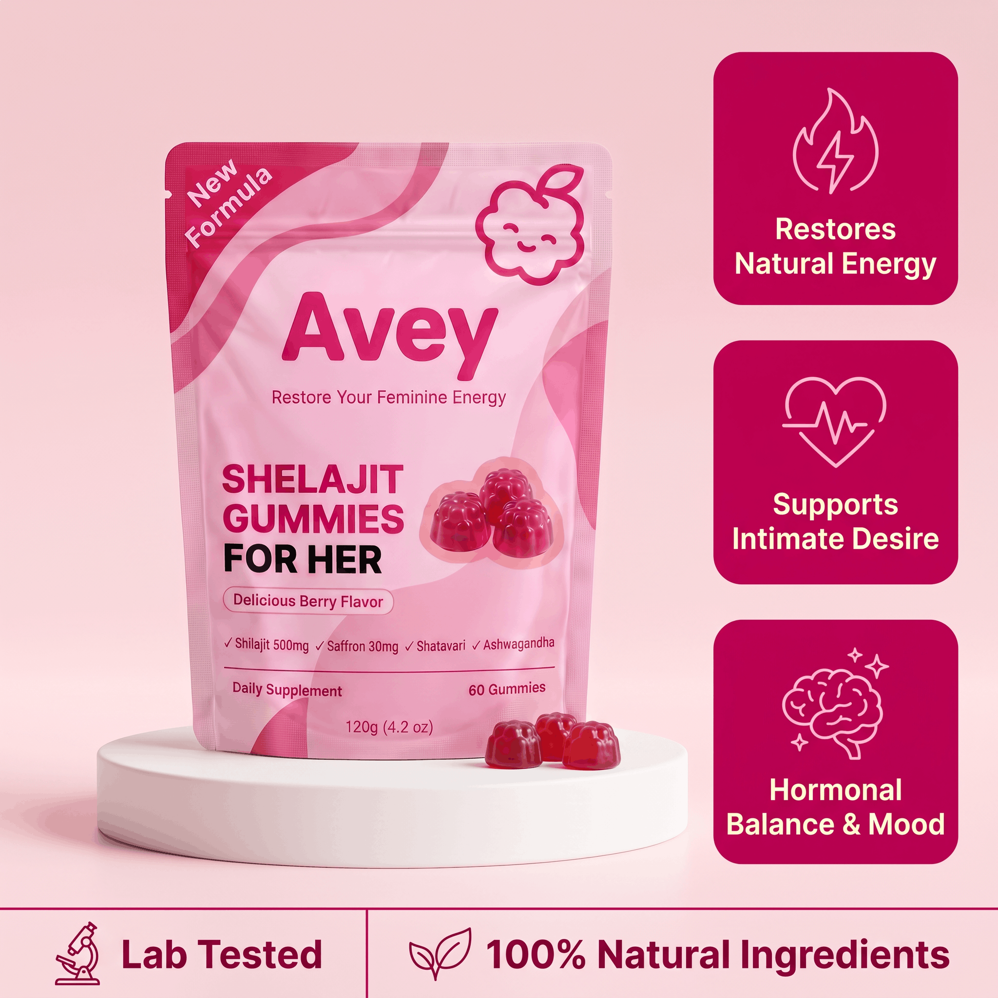 Avey Shilajit Gummies For Her — Restore Your Desire Naturally