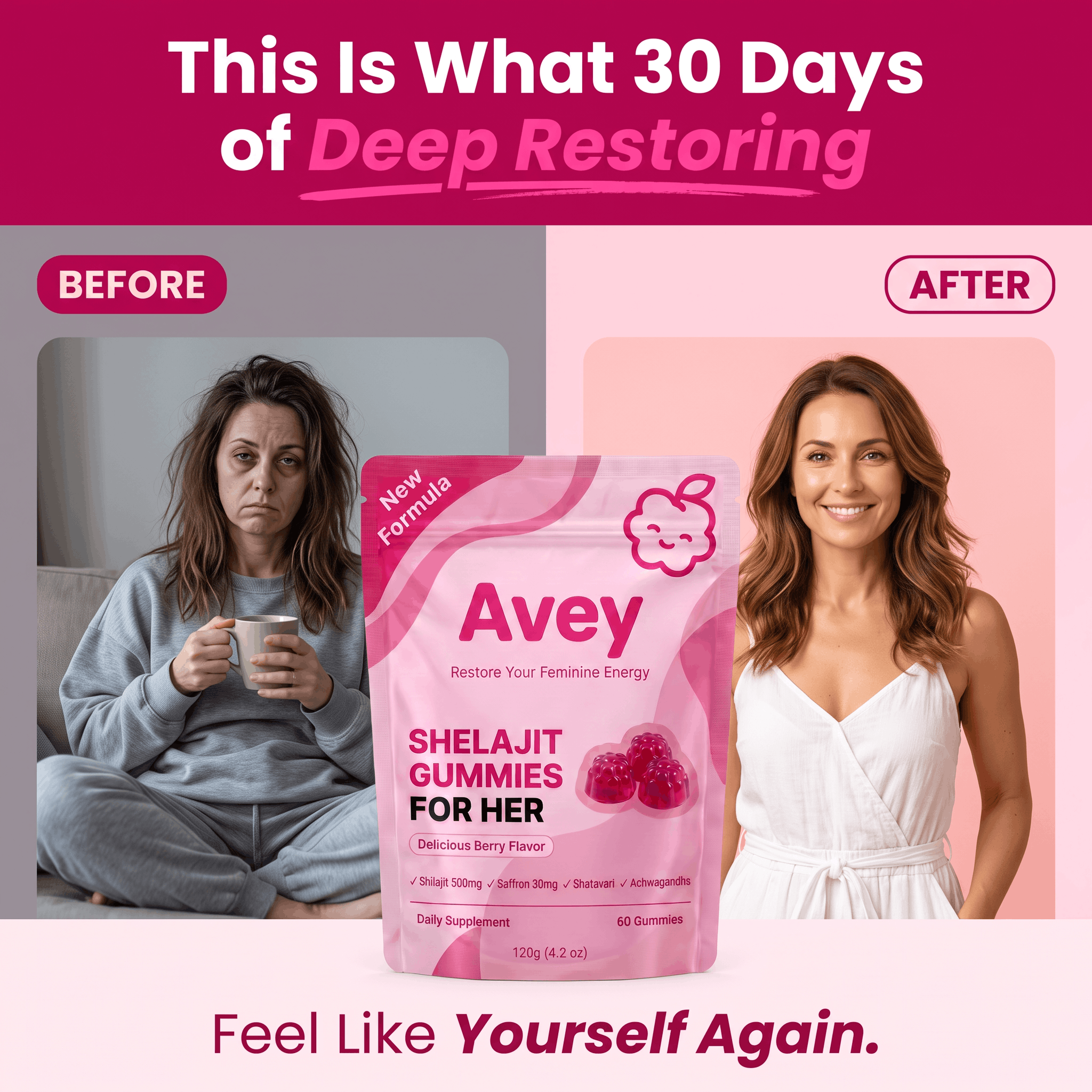 Avey Shilajit Gummies For Her — Restore Your Desire Naturally